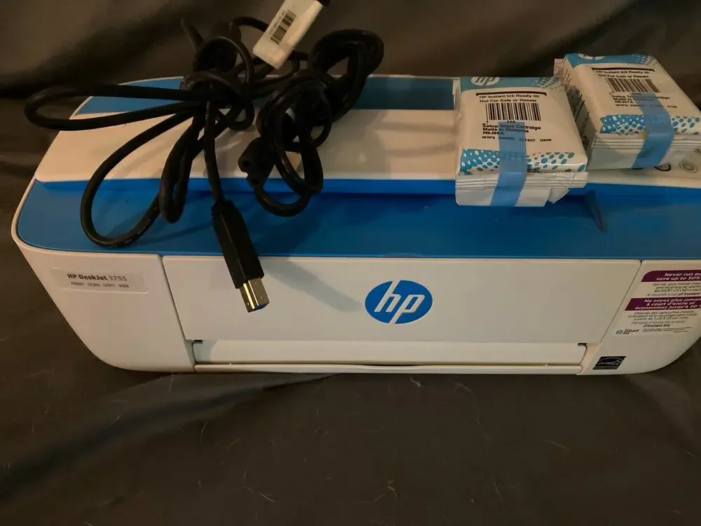 HP DeskJet 3755 All-in-One Compact Wireless Color Inkjet Printer Scanner NWOB